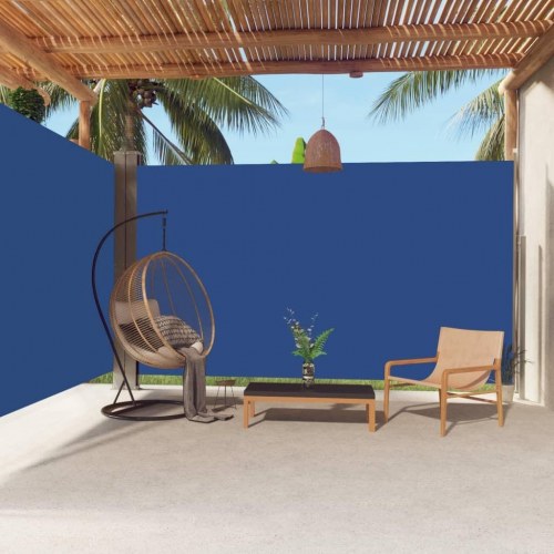 Sammenrullelig sidemarkise 220 × 600 cm - blå