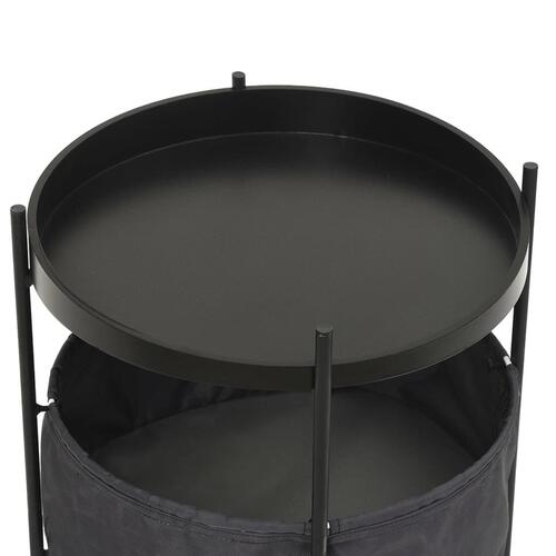 Sidebord med kurv 40x40x45,5 cm grå