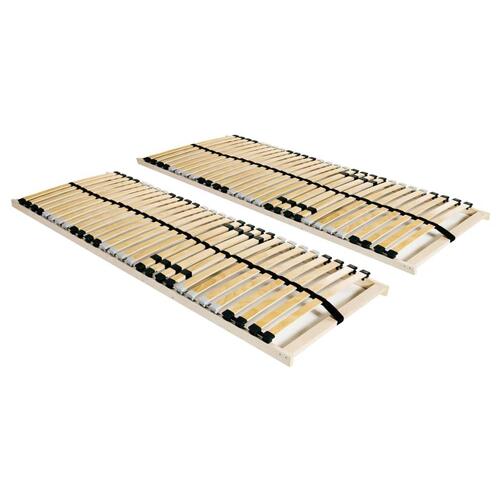 Lamelbunde til seng 2 stk. 28 lameller 7 zoner 70 x 200 cm
