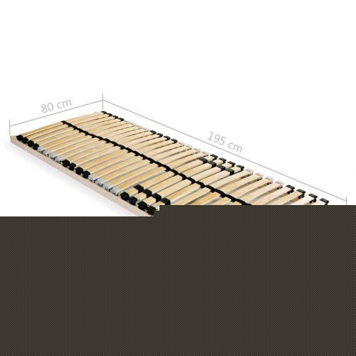 Lamelbunde til seng 2 stk. 28 lameller 7 zoner 80 x 200 cm