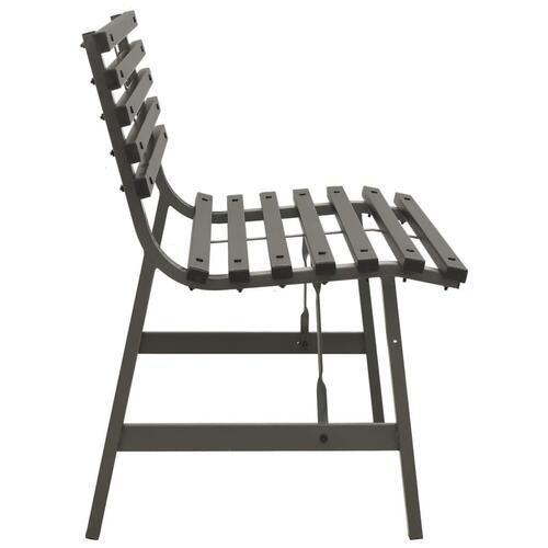 Havebænk 110 cm stål sort