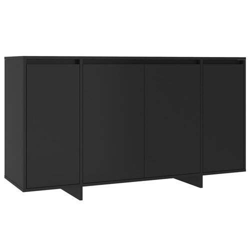 Skænk 135x41x75 cm konstrueret træ sort