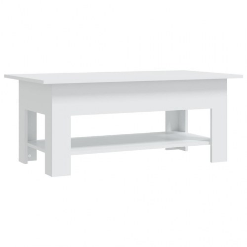 Sofabord i konstrueret træ 102 x 55 x 42 cm - hvid