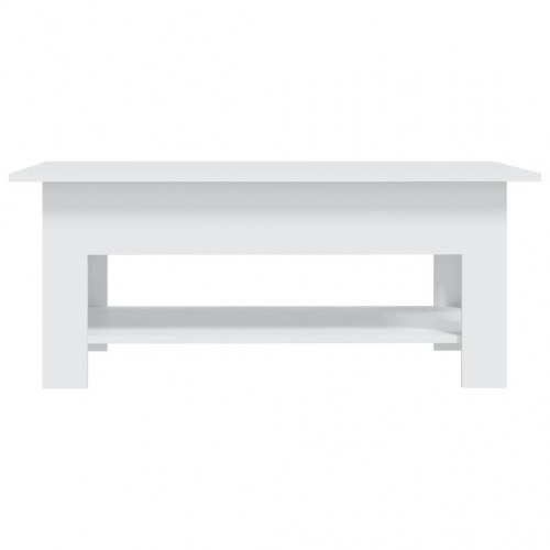 Sofabord i konstrueret træ 102 x 55 x 42 cm - hvid