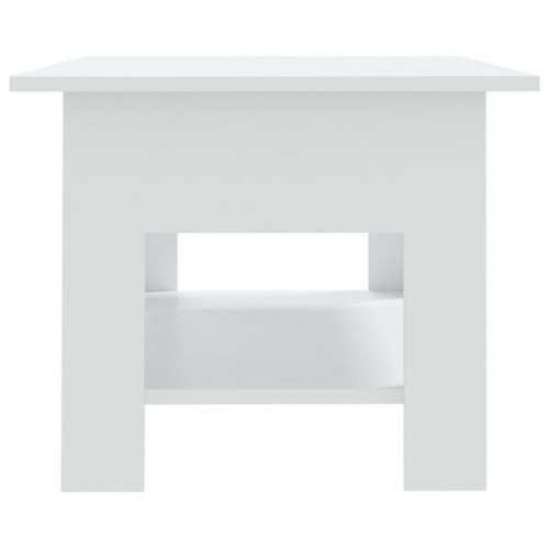 Sofabord i konstrueret træ 102 x 55 x 42 cm - hvid
