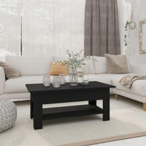 Sofabord i konstrueret træ - 102 × 55 × 42 cm, sort