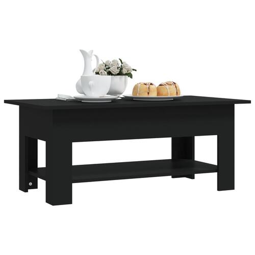 Sofabord 102x55x42 cm spånplade sort