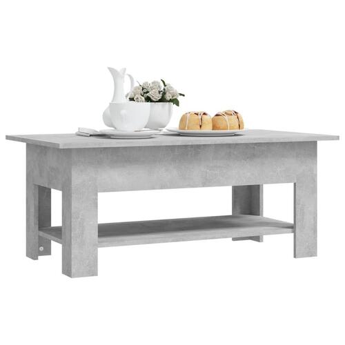 Sofabord 102x55x42 cm spånplade betongrå