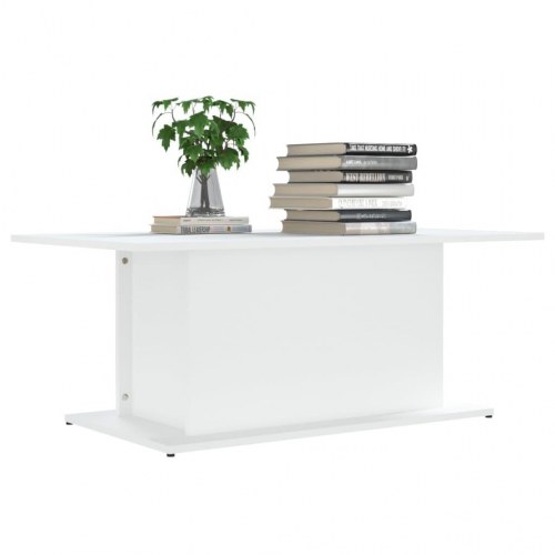 Sofabord 102x55,5x40 cm konstrueret træ hvid