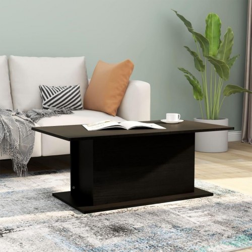Sofabord i konstrueret træ - 102 × 55,5 × 40 cm, sort