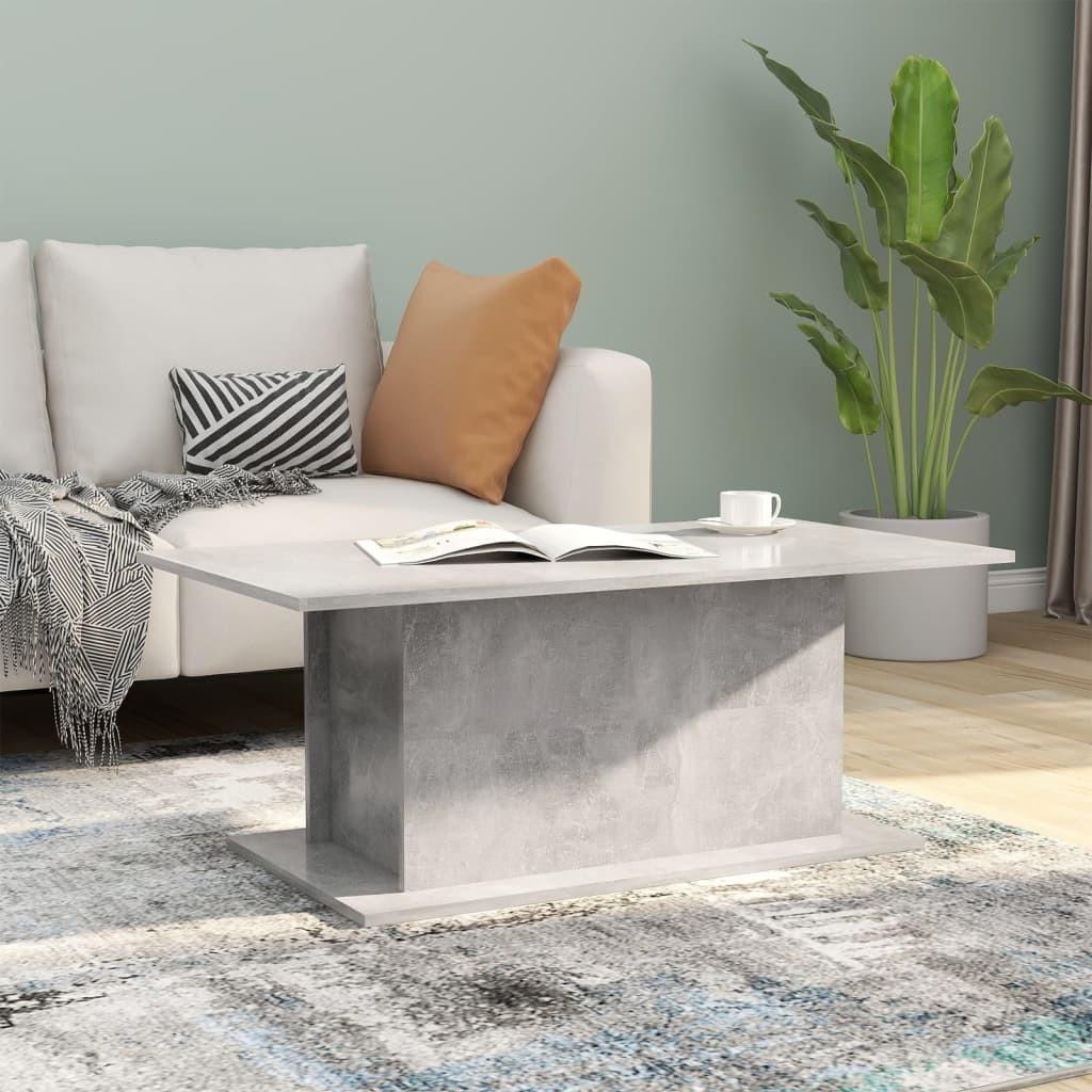 Sofabord 102x55,5x40 cm spånplade betongrå