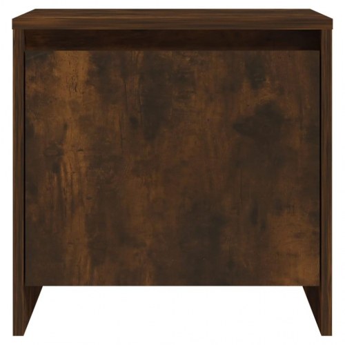 Sengebord 45x34x44,5 cm konstrueret træ røget egetræ