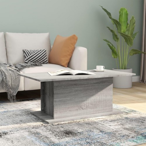 Sofabord i konstrueret træ - 102 × 55,5 × 40 cm, grå sonoma-eg