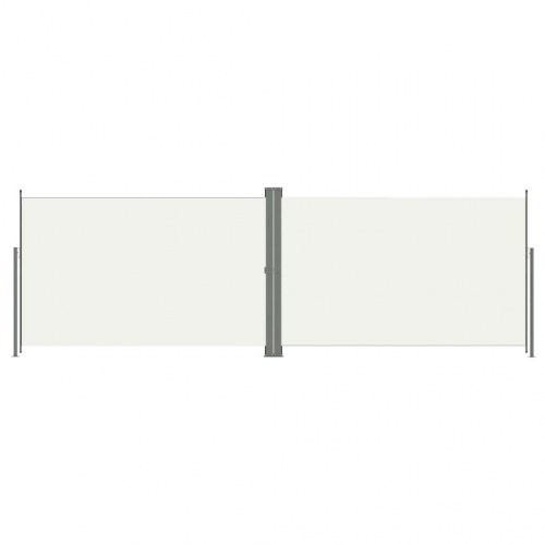 Sammenrullelig sidemarkise 200 × 600 cm - cremefarvet