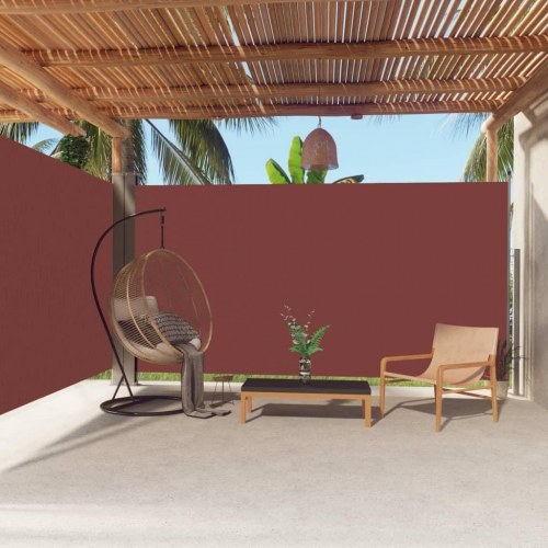Sammenrullelig sidemarkise 200 × 600 cm - brun