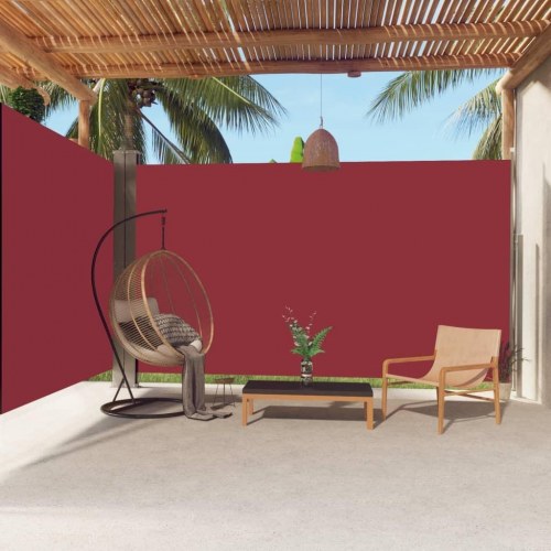 Sammenrullelig sidemarkise 220 × 600 cm - rød