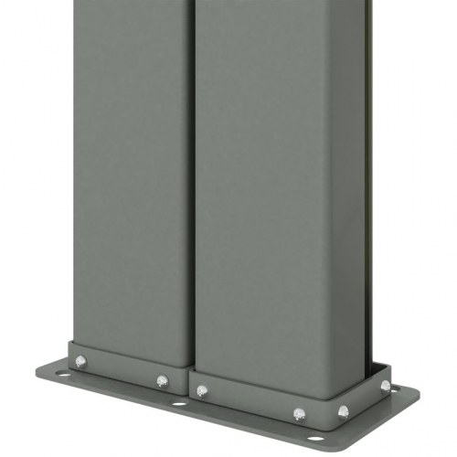Sammenrullelig sidemarkise 220 × 600 cm - rød