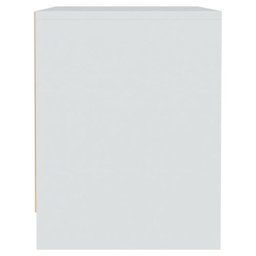 Sengeborde 2 stk. 45x34x44,5 cm spånplade hvid