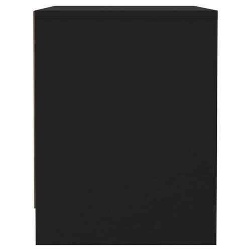 Sengeborde 2 stk. 45x34x44,5 cm spånplade sort