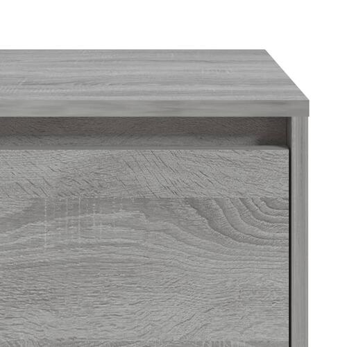 Sengeborde 2 stk. 45x34x44,5 cm spånplade grå sonoma-eg