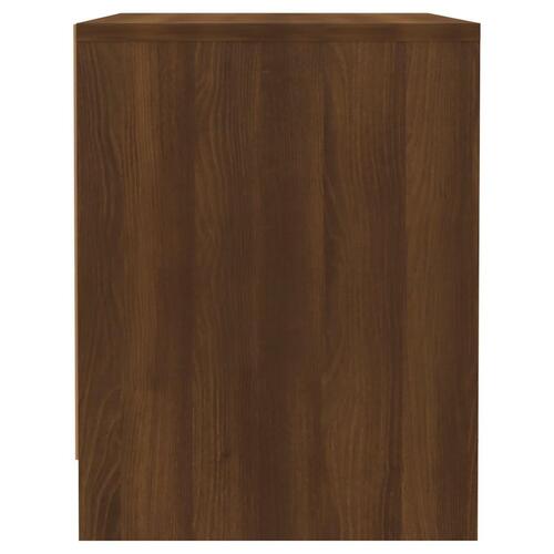 Sengeborde 2 stk. 45x34x44,5 cm spånplade brun egetræsfarve