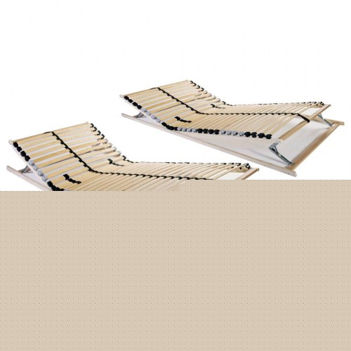 Lamelbunde til seng 2 stk. 28 lameller 7 zoner 90 x 200 cm