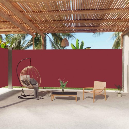 Sammenrullelig sidemarkise 220 × 1.000 cm - rød