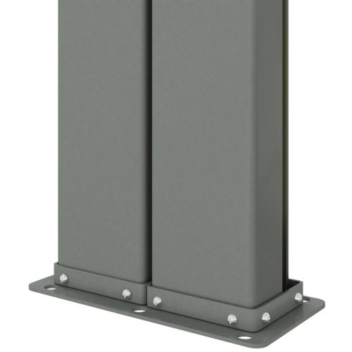 Sammenrullelig sidemarkise 220 × 1.000 cm - rød