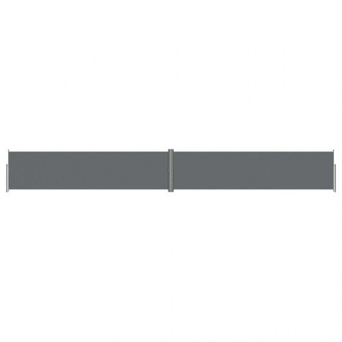 Sammenrullelig sidemarkise 160 × 1.200 cm - antracitgrå