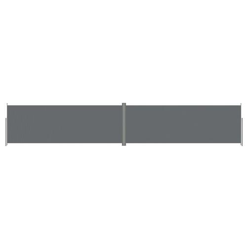 Sammenrullelig sidemarkise 220x1200 cm antracitgrå