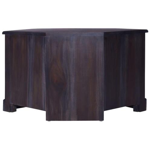 Tv-hjørnebord 80x40x49 cm massivt mahognitræ sort