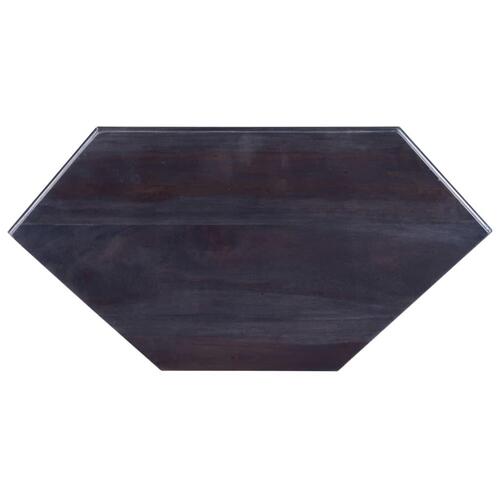 Tv-hjørnebord 80x40x49 cm massivt mahognitræ sort