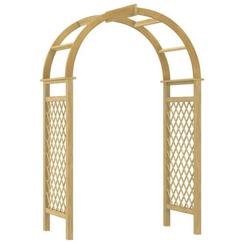 Havebue med espalier 141x97x243 cm massivt imprægneret fyrretræ