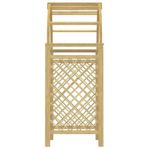 Havebue med espalier 141x97x243 cm massivt imprægneret fyrretræ