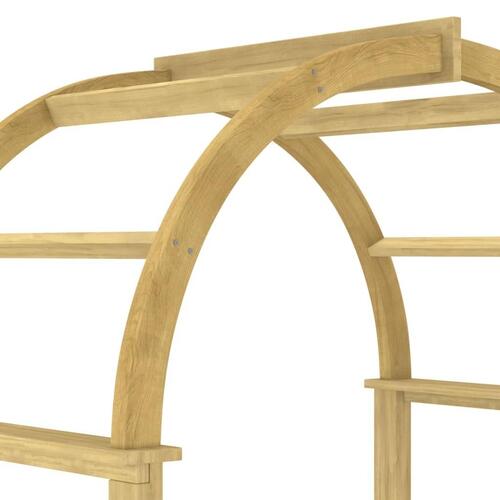 Havebue med espalier 141x97x243 cm massivt imprægneret fyrretræ