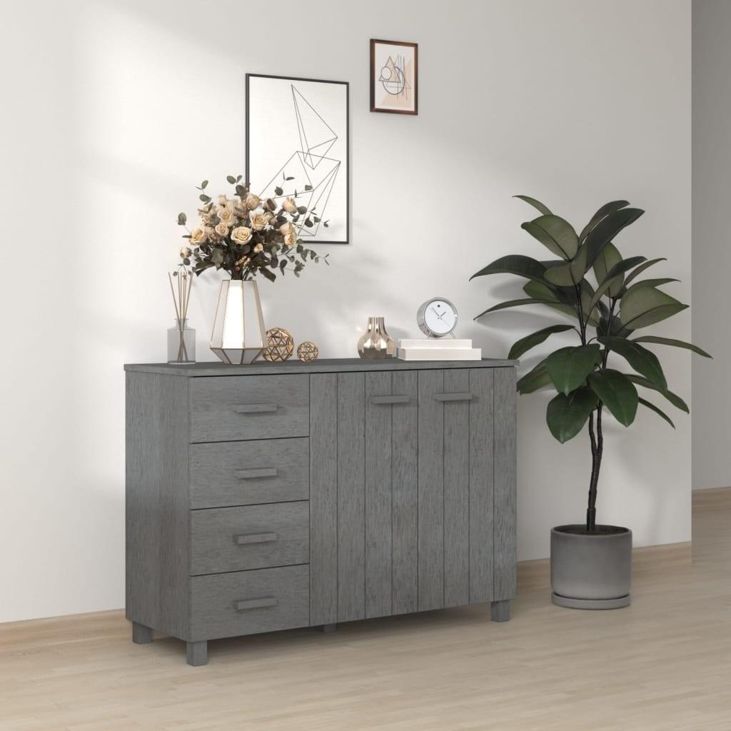 Skænk Hamar 113X40X80 Cm Fyrretræ Honningbrun - Mørkegrå