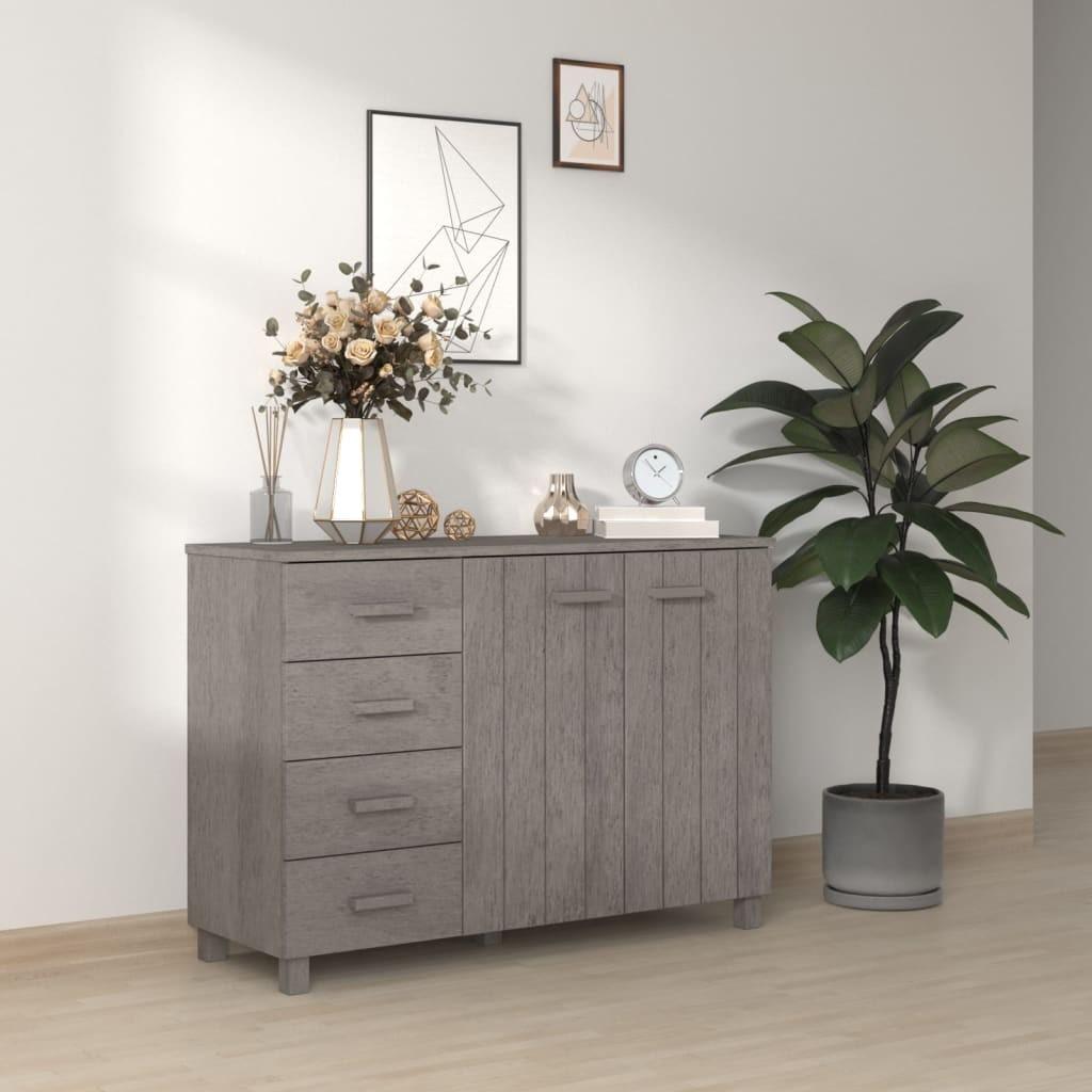 Skænk Hamar 113X40X80 Cm Fyrretræ Honningbrun - Lysegrå