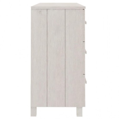 Skænk HAMAR 113×40×80 cm - massivt fyrretræ, hvid