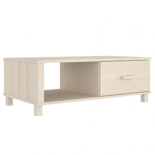 Sofabord HAMAR 100×55×35 cm - massivt fyrretræ, gyldenbrun
