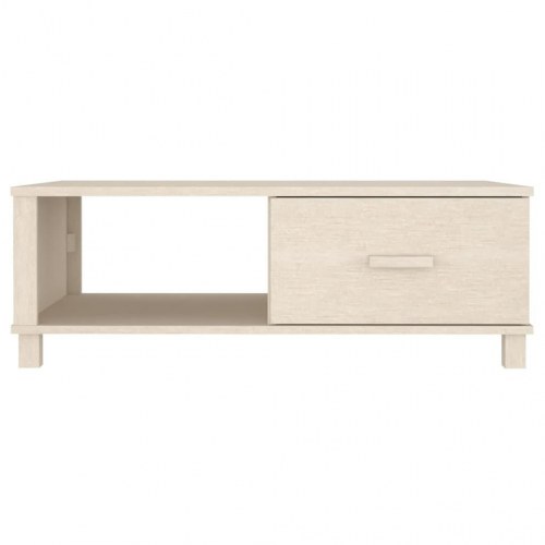 Sofabord HAMAR 100×55×35 cm - massivt fyrretræ, gyldenbrun