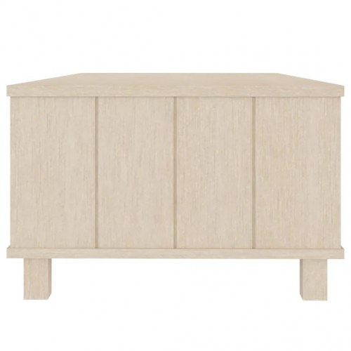 Sofabord HAMAR 100×55×35 cm - massivt fyrretræ, gyldenbrun