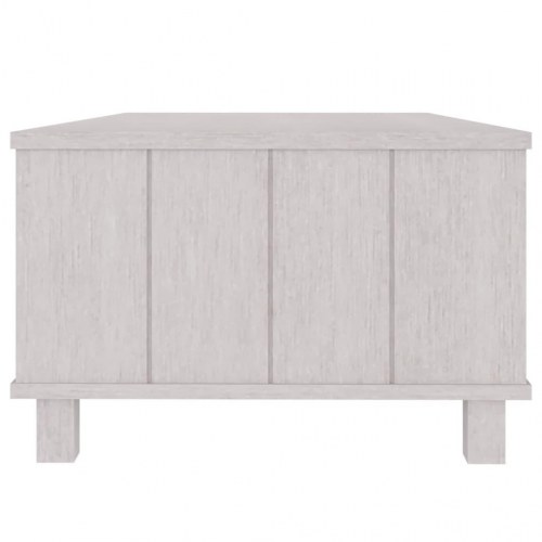Sofabord HAMAR 100×55×35 cm - massivt fyrretræ, hvid