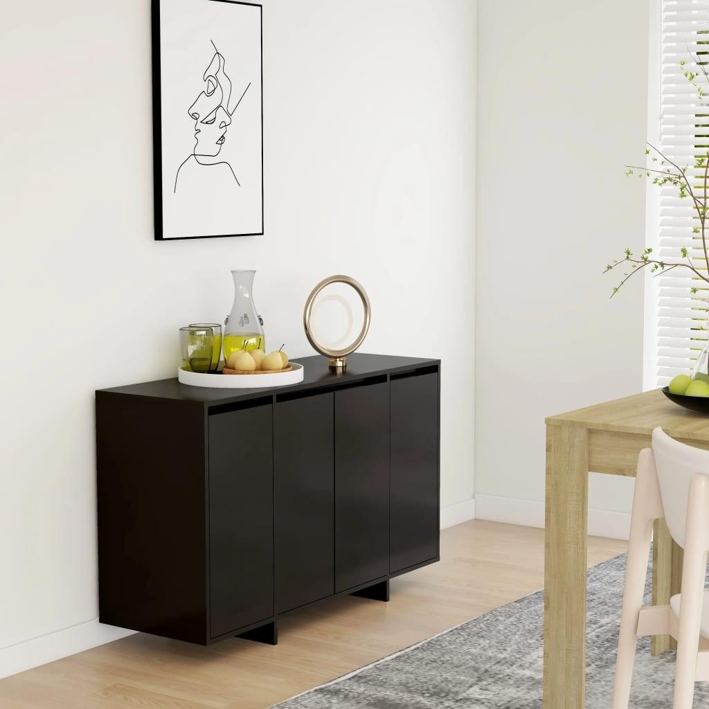 vidaXL skænk 120x41x75 cm konstrueret træ sort