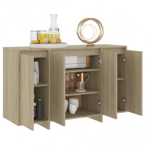 Skænk 120x41x75 cm konstrueret træ sonoma-eg