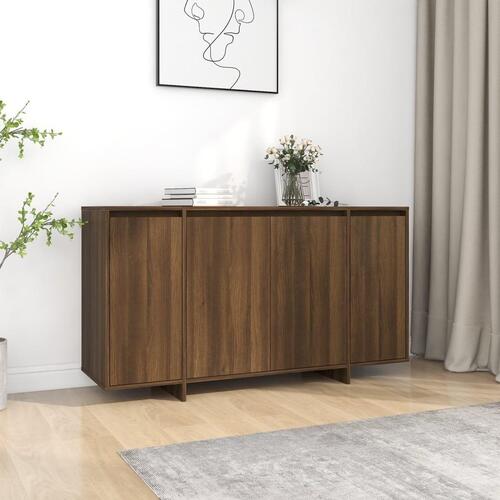 Skænk 135x41x75 cm konstrueret træ brun egetræsfarve