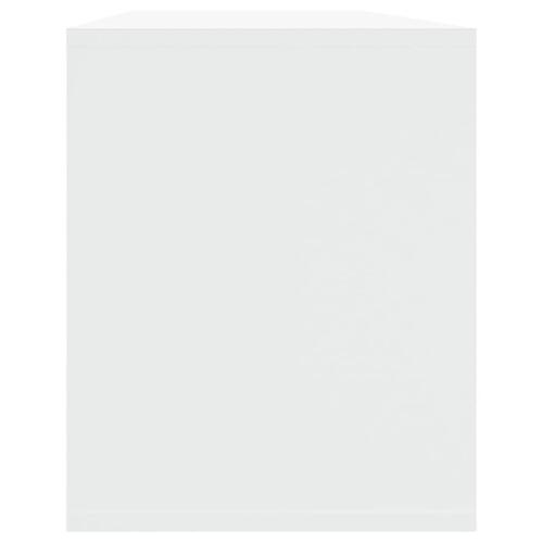 Tv-bord 130x35x50 cm konstrueret træ hvid