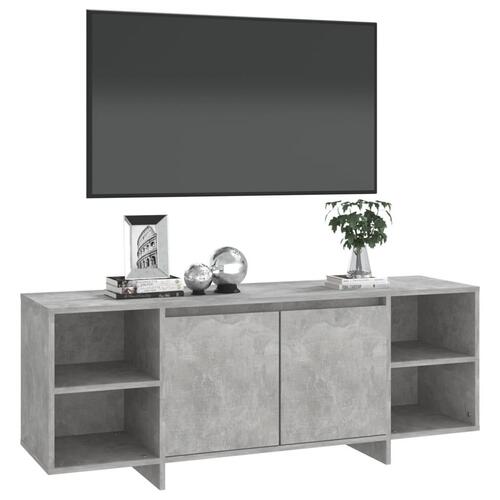 Tv-bord 130x35x50 cm konstrueret træ betongrå
