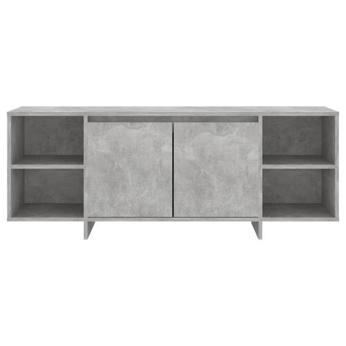 Tv-bord 130x35x50 cm konstrueret træ betongrå