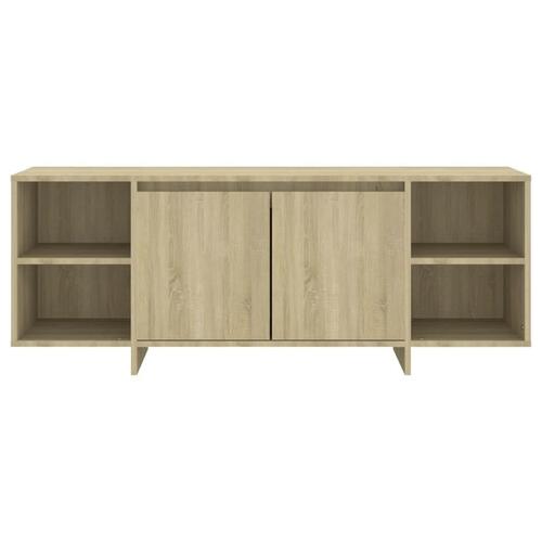 Tv-bord 130x35x50 cm konstrueret træ sonoma-eg