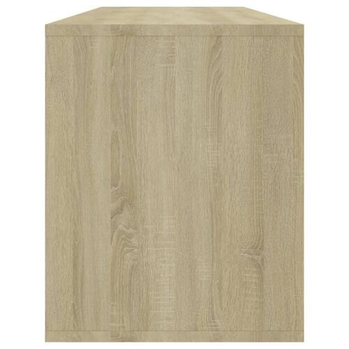 Tv-bord 130x35x50 cm konstrueret træ sonoma-eg